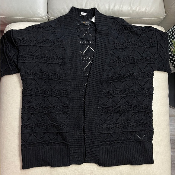 NWT - Frye Women's Oversized Pointelle Knit Open Front Cardigan - Size L - Picture 5 of 9